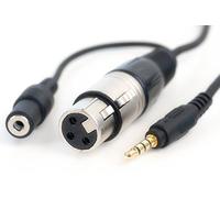 CableJive ProJive XLR v2, Adattatore per Microfono a Jack Stereo da 3,5 mm, con Porta di monitoraggio, per dispositivi iOS e Android, Cavo da 1,2 m