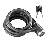 Lucchetto a Spirale Kryptoflex 15mm con Chiave, 1800mm, Nero - Sicurezza e Praticità