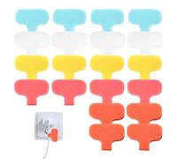 Cable Label Tags - 20 Pieces Reusable Wire Markers, Write On Identifier, Assorted Color Coding | Organize Electrical Cords And Wires For Home Office Workshop Maintenance