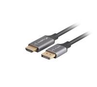 CABLE LANBERG DISPLAYPORT A HDMI 4K MACHO-MACHO 1M NEGRO -PLATA - Nouvo