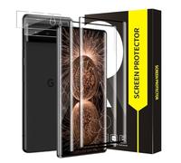 Cable Leader 2 + 2 pellicole protettive in vetro temperato per Google Pixel 6 Pro, protezione fotocamera + durezza 9H, senza bolle, sensibile al tocco 3D, bordi rotondi, ultra trasparenti Pixel 6 Pro