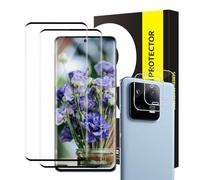 Cable Leader 2 + 2 pellicole protettive in vetro temperato per Xiaomi 13 Pro 5G, protezione della fotocamera, senza bolle, durezza 9H, anti-polvere, bordi rotondi 3D, HD trasparente Xiaomi 13 Pro