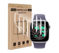 Cable Leader 4 pellicole protettive in vetro temperato per Apple Watch Series 10/11, 46 mm, morbido TPU, antigraffio, sensibile al tatto, impermeabile, ultra trasparente