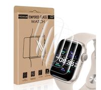 Cable Leader Pellicola protettiva in vetro temperato per Apple Watch Series 7/8/9 (45 mm), antigraffio, precisione touch, protezione 3D, senza bolle, 0,15 mm HD Apple Watch 45 mm (4 pezzi in TPU)
