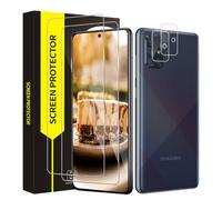 Cable Leader Pellicola protettiva in vetro temperato per Samsung Galaxy A71 5G, senza bolle, copertura 2,5D, durezza 9H, touch sensibile, ad alta definizione, 2 + 2 pezzi