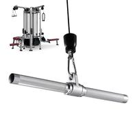 Cable Machine Attachment, LAT Pulldown Bar, 18.9x1.26inches, Tricep Training Handle, Heavy-Duty Fitness Equipment, Ergonomic Grip Design, Ideal for Players, Beginners, Adults, Apartment Dwellers