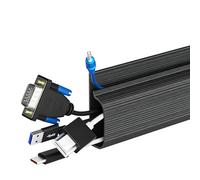 Cable Management 40cm Raccogli Cavi Alta Capacità e Autoadesivo Canaletta per Cavi Elettrici per Casa e Ufficio(Black)
