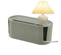 Cable Management Box - Desktop Wire Organizer for Chargers, Sockets, and Power Strips | Organizer Case for Home, Office, Bedroom, or Meeting Room | Protects and Hides Wires While Keeping Workspaces Cl