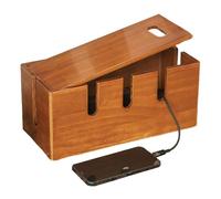 Cable Management Box - Wire Cord Outlet Hider | Sturdy Cord Holder Protector | Multiple Compartments Desktop Corner Organizer Extension Hiders Storage For Study Room Bedroom Power Strips