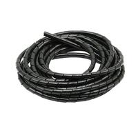 Cable Management, Guaina Passacavi Flessibile in PE Tagliabile, Canalina Passacavi per TV, PC, Ufficio e Casa(Black,1.8cm/0.7in)