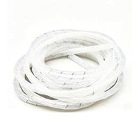 Cable Management, Guaina Passacavi Flessibile in PE Tagliabile, Canalina Passacavi per TV, PC, Ufficio e Casa(White,0.6cm/0.24in)