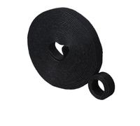Cable Management Scrivania Fascette fermacavi adesive riutilizzabili da 300 cm/rotolo Elementi di fissaggio for cinturino in nylon Organizzatore for imballaggio Stoccaggio fai-da-te(Black,1Roll)