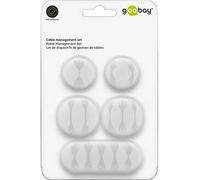 Cable management set, white, white - 5-piece set for organising and attaching cables NEW