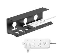 Cable Management Tray Under Desk - Cord Organizer Rack, Self Adhesive Holder | No Drilling Wire Tray, Spacious Cable Mount for Home Offices, Workstations, Desk Setup, Table Organization, Tech Areas