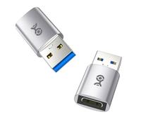 Cable Matters 2-Pack, adattatore USB C 10Gbps per ricarica rapida e trasferimento dati ad alta velocità, porta USB-C reversibile, adattatore USB C USB per iPhone 16, iPad Pro, Galaxy S23
