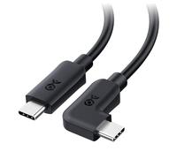 Cable Matters 20 Gbps Cavo da USB C a USB C ad angolo retto da da 1,8 m, Cavo USB type-C 90 gradi da 20 Gbps with 240W Charging in Black - 1.8m