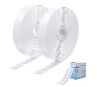 Cable Matters 400 pezzi (200 coppie) di punti autoadesivi in velcro, diametro 19 mm, punti di fissaggio rotondi per lavori manuali, aule scolastiche, uffici, organizzazione domestica, bianchi