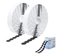 Cable Matters 400 pezzi (200 coppie) di punti autoadesivi in velcro, diametro 19 mm, punti di fissaggio rotondi per lavori manuali, aule scolastiche, uffici, organizzazione domestica, neri