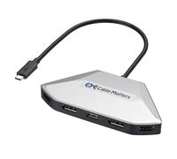 Cable Matters Adattatore 4K Quad Display USB C MST con ricarica PD 140W, Hub USB C con 2x DisplayPort 2.1 e 2x HDMI 2.1, compatibile USB4, Thunderbolt 4/5