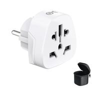 Cable Matters Adattatore universale per prese europee, adattatore da prese internazionali a prese UE, compatibile con spine del UK, US, AU, CN e JP per l'uso in DE, FR e ES con prese di tipo E/F