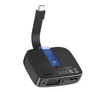 Cable Matters Adattatore USB C VGA/HDMI, 4K@60Hz HDMI, 1080p VGA, Pieghevole per XPS, Surface Pro, MacOS Esteso