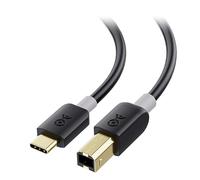 Cable Matters Cavo corto da USB B a USB C, 0,3 m, cavo da USB-C a USB-B, cavo MIDI a USBC, compatibile con stampante, controller/tastiera MIDI, nero