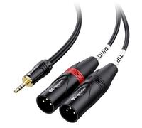 Cable Matters Cavo da 3,5 mm 1/8 di pollice da TRS a 2 XLR 3 metri, da maschio a maschio cavo breakout da Aux a dual XLR
