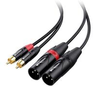 Cable Matters Cavo di interconnessione sbilanciato da doppio RCA a XLR, 1,8 m, 2 RCA a 2 XLR maschio