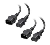 Cable Matters Cavo di prolunga da computer a PDU (C13 a C14), confezione da 2 pezzi, prolunga da 2 m (cavo di alimentazione PDU da IEC C14 a IEC C13)