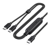 Cable Matters Cavo multiplo USB C intrecciato - 1,8 m, supporta [ricarica da 140 W e trasferimento dati a 480 Mbps], splitter di alimentazione USB C compatibile con MacBook Pro, XPS, iPad, iPhone