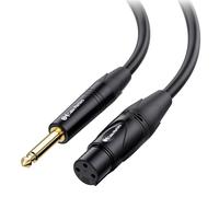 Cable Matters Cavo per microfono da XLR a 6,35 mm 3 m, cavo TS da XLR femmina sbilanciato a maschio da 6,35 mm, cavo per microfono a Jack da 6,35mm