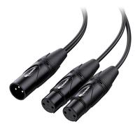 Cable Matters Cavo sdoppiatore XLR bilanciato, 0,5 m, da maschio a 2 XLR femmina, cavo splitter per microfono da 1 maschio a 2 femmine