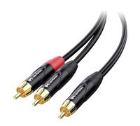 Cable Matters Cavo splitter RCA da 1 maschio a 2 maschi - 1,8 m, splitter RCA a Y da 1 maschio a 2 maschi per subwoofer, sistema audio o home theater, altoparlanti