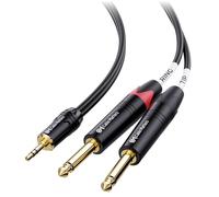 Cable Matters Cavo TRS 3,5 mm a doppio TS 6,35 mm, 1,8 m | Cavo breakout stereo da 1/8 a doppio 1/4, TRS 3,5 mm a 2x TS 6,35 mm