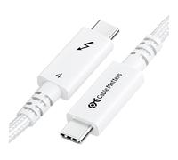 Cable Matters [Certificato Intel] Cavo attivo Thunderbolt 4, 2m con guaina intrecciata da 40 Gbps, Bianco, con PD 100 W e video 8K - Totalmente compatibile con porte Thunderbolt 3, USB 4 e USB C