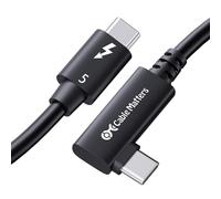 Cable Matters [Certificato Intel Cavo Thunderbolt 5 ad angolo retto da 80G con aumento della larghezza di banda fino a 120G e ricarica da 240W - 0,8 m, compatibile con Thunderbolt 4, USB4, USBC, nero