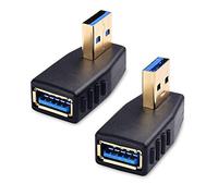 Cable Matters Conf. da 2 adattatori USB3.0 angolati sinistro/destro | Adattatori USB maschio-femmina ad angolo sinistro e destro, Con trasferimento dati 5 Gbit/s