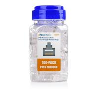 Cable Matters Confezione da 100 connettori modulari P 100-Pack Cat6 Pass-through