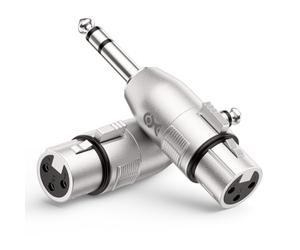 Cable Matters Confezione da 2 adattatore da XLR femmina a TRS, 6,35 mm