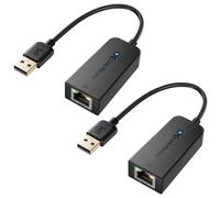 Cable Matters Confezione da 2 Adattatore USB-A Ethernet Rete Ethernet, Nero | USB reteadattatore, LAN adattatore, Tipo A a RJ45,10/100 Mbit/s Ethernet rete in