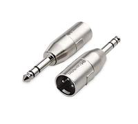 Cable Matters confezione da 2 adattatori da 6,35 mm da 1/4 di pollice da TRS a XLR - da maschio a maschio