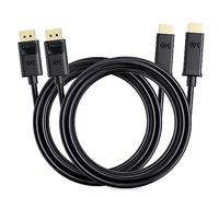Cable Matters Confezione da 2 cavi adattatore unidirezionale da DisplayPort a HDMI (DP a HDMI) da 6 metri