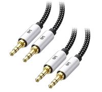 Cable Matters Confezione da 2 cavi audio da 3,5 mm 6 piedi (cavo aux da 3,5 mm/cavetto aux, cavo per cuffie, cavo audio da 3,5 mm da maschio a maschio) - 6 piedi / 1,8 metri