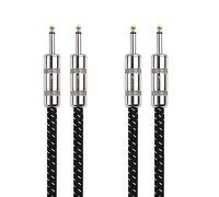 Cable Matters Confezione da 2 cavi per altoparlanti intrecciati da 12 AWG da 0,9 m con connettore TS da 6,35 mm