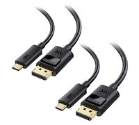 Cable Matters Confezione da 2 Cavi USB C DisplayPort 1.4 Unidirezionale 1,8 m, 8K@60Hz / 4K@240Hz, (Thunderbolt 4 DisplayPort, Cavo Display Port USB C) Nero (non per monitor USBC portatile)
