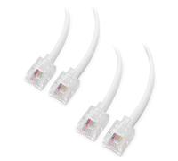 Cable Matters Confezione da 2 cavo telefonico ADSL da 3 m (cavo da RJ11 a RJ11) per telefono, Internet DSL, ADSL, modem, in bianco - 3 m