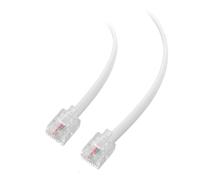 Cable Matters Confezione da 2 cavo telefonico ADSL da 5 m (cavo da RJ11 a RJ11) per telefono, Internet DSL, ADSL, modem, in bianco - 5 m