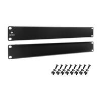 Cable Matters Confezione da 2 pannelli vuoti 1U, distanziatori per montaggio su rack 1U per armadi server rack da 48 cm, nero