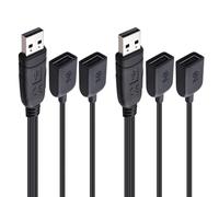 Cable Matters Confezione da 2 USB 2.0 A Maschio-Femmina Splitter USB 1 in 2 out - 0,3 m, Hub splitter USB a Y con trasferimento dati a 480 Mbps, supporto di ricarica BC 1.2