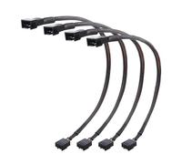 Cable Matters Confezione da 4, Cavo di Prolunga per Ventola PWM a 4 Pin - 30 cm (Cavo di Prolunga per Ventola PC, Cavo di Prolunga per Ventola PWM, Cavo di Prolunga PWM)